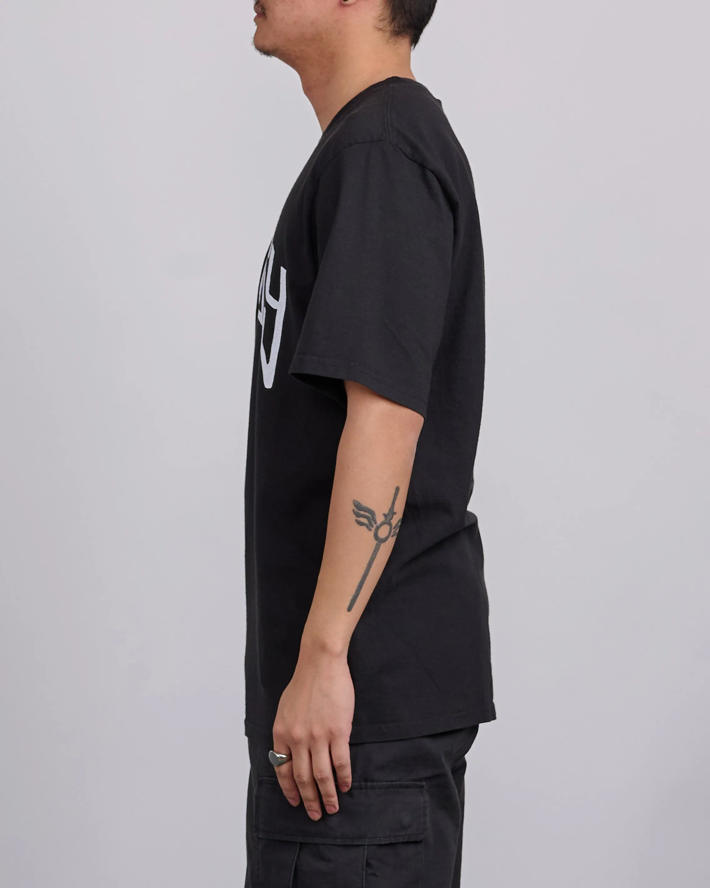 Stussy Arched Pigment Dyed T-Shirt Black