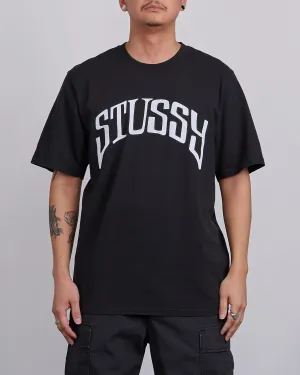 Stussy Arched Pigment Dyed T-Shirt Black