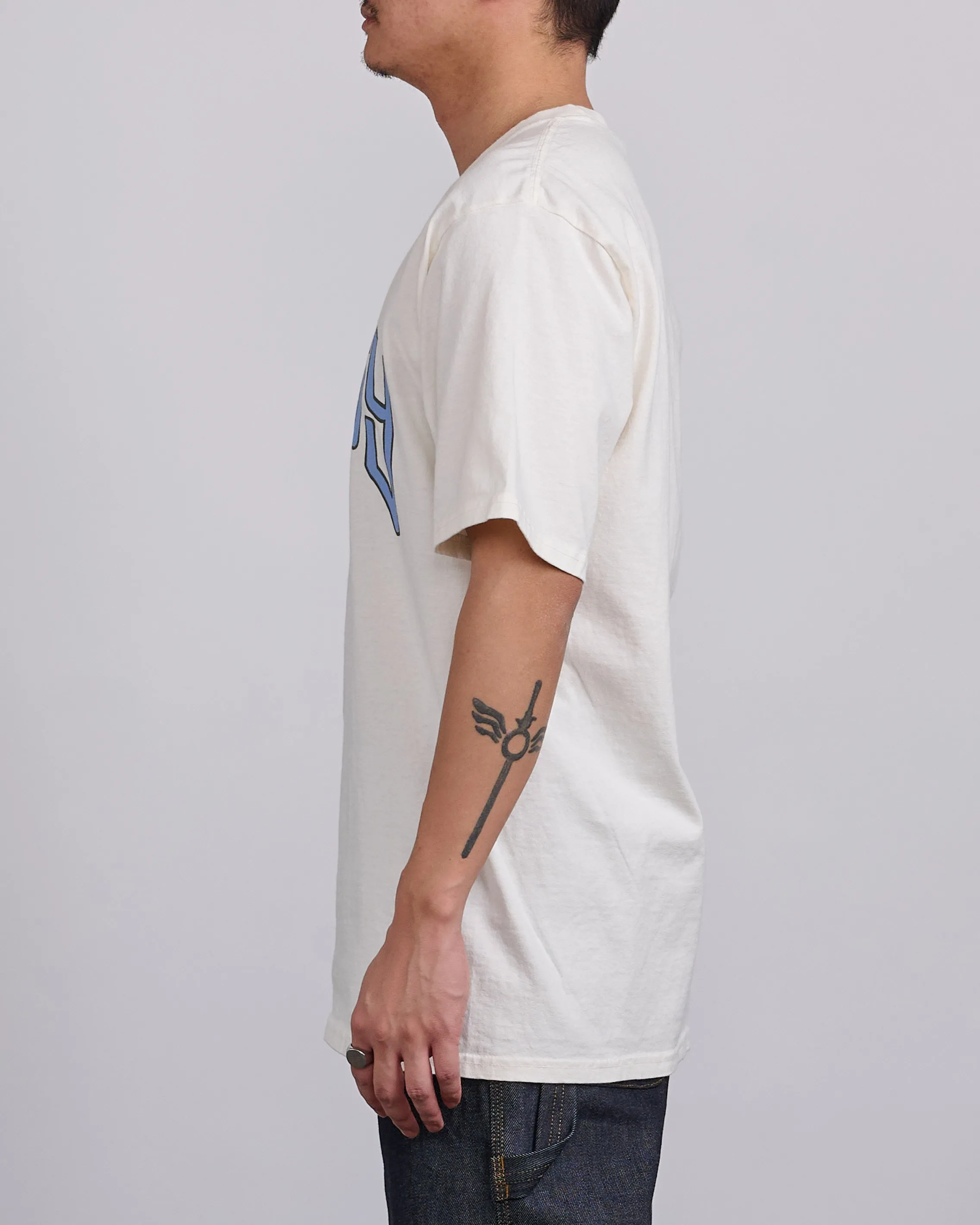 Stussy Arched Pigment Dyed T-Shirt Natural