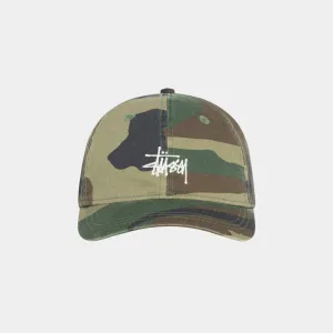 STUSSY BASIC WASHED LOW PRO HAT - WOODLAND CAMO