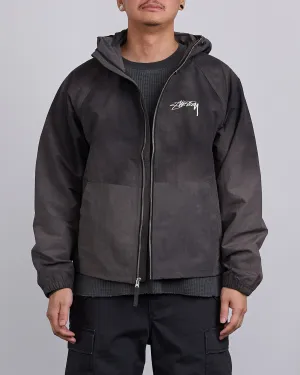 Stussy Beach Shell Jacket Wave Dye Black