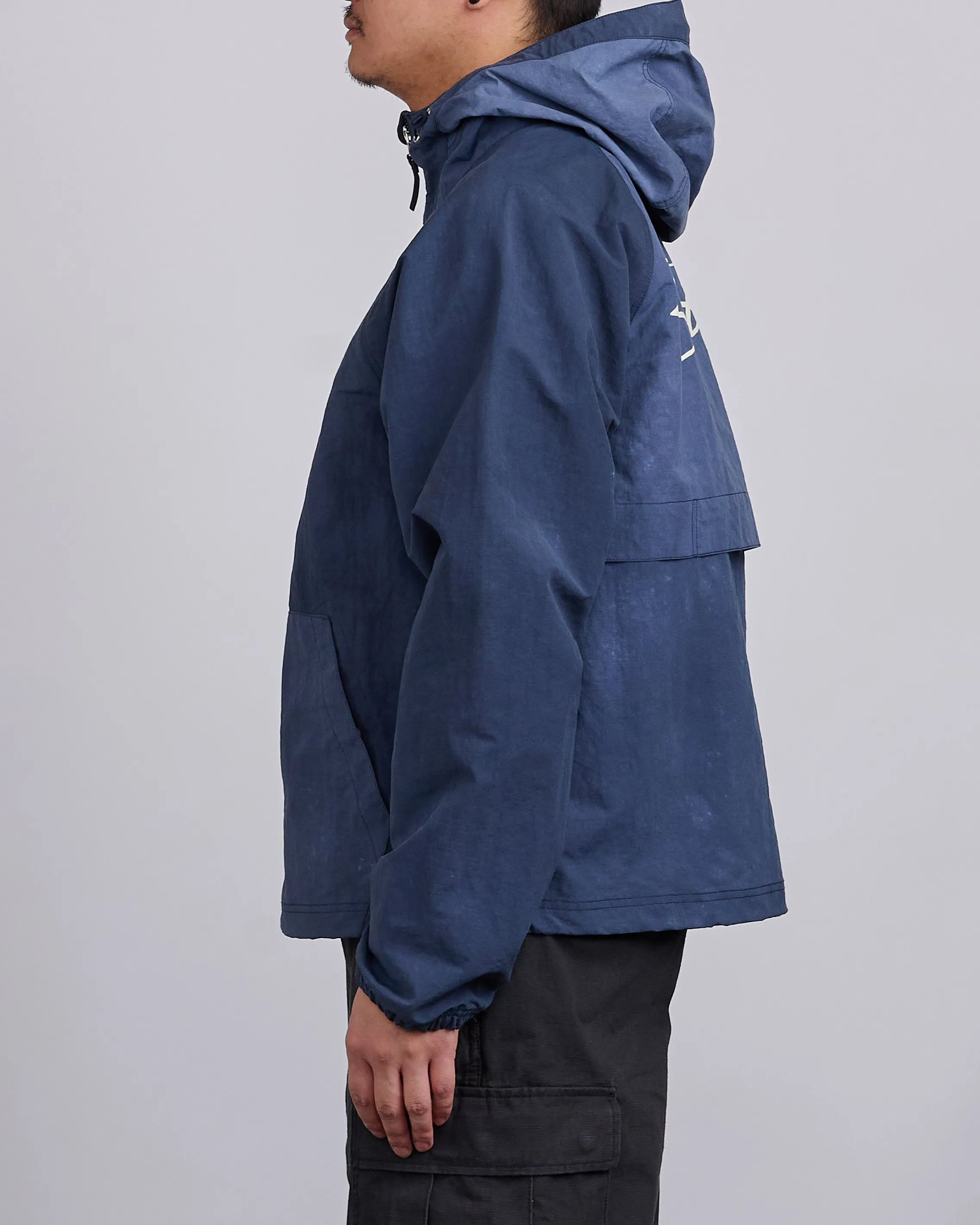 Stussy Beach Shell Jacket Wave Dye Navy