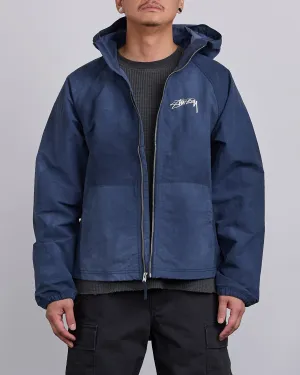 Stussy Beach Shell Jacket Wave Dye Navy