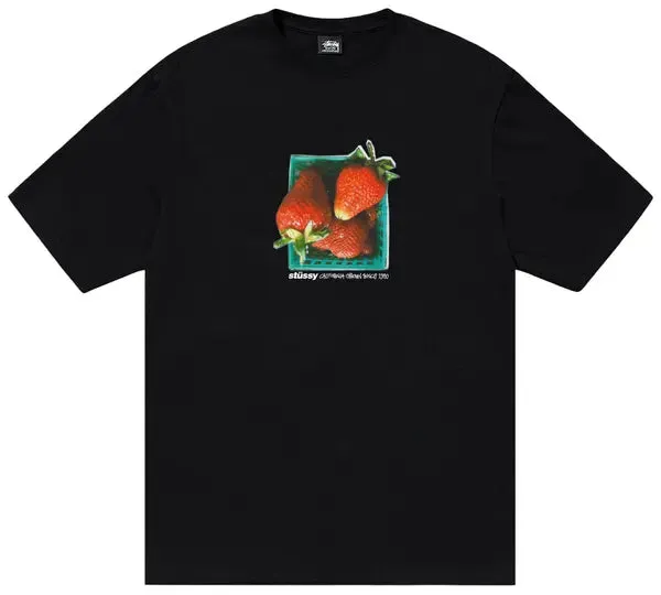 Stussy Berries Tee Black