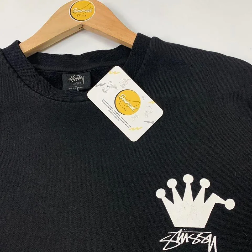 Stussy Black Crown Crewneck
