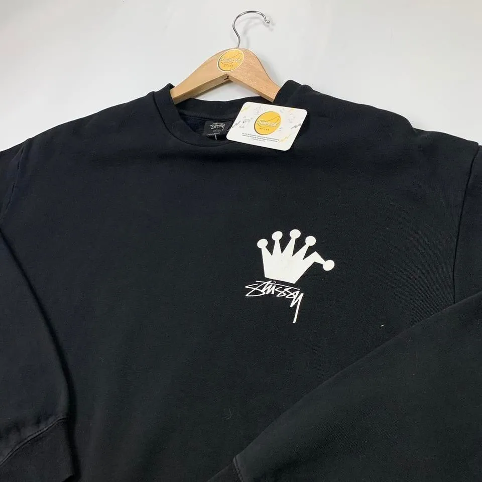 Stussy Black Crown Crewneck