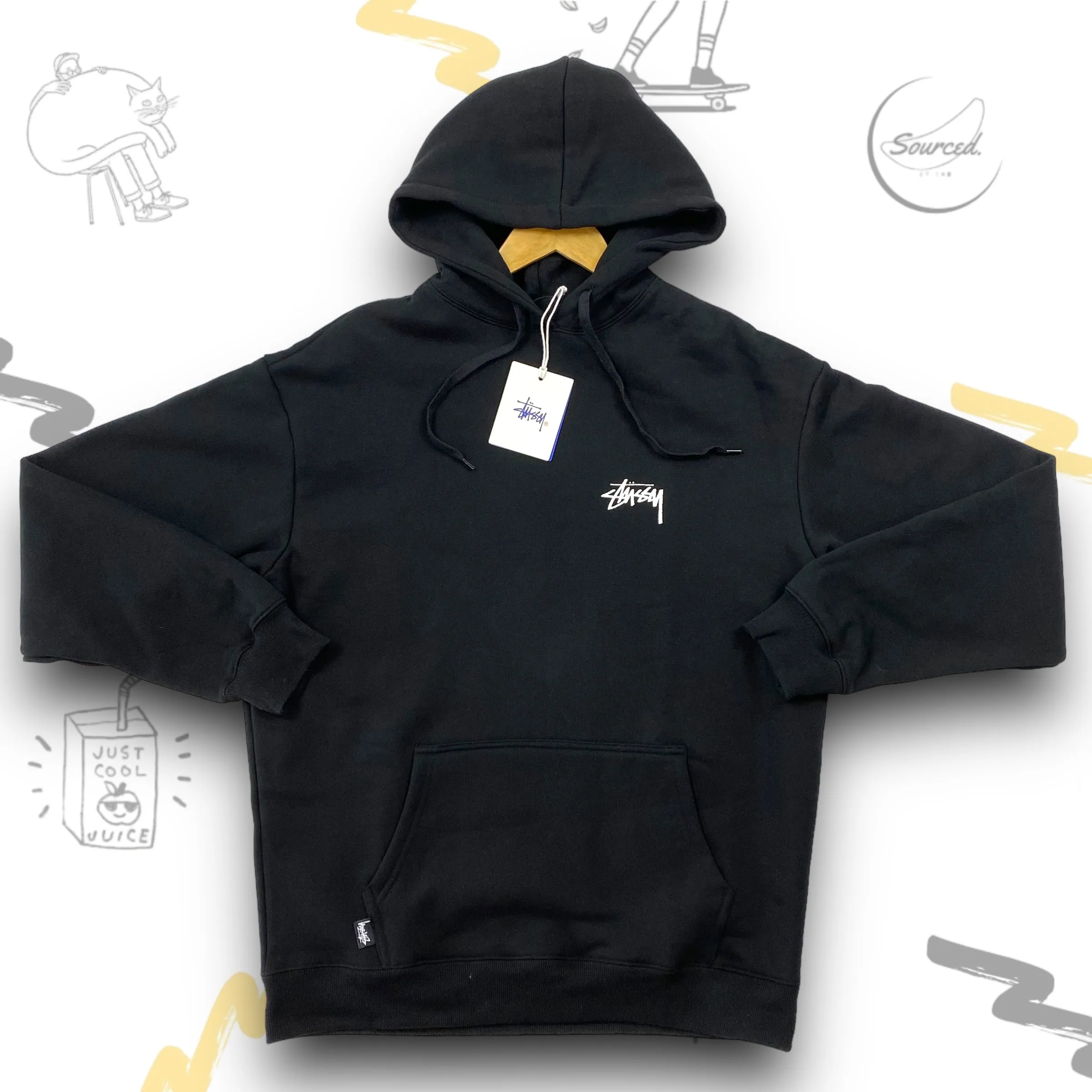 Stussy Black Flaming Dice Hoodie