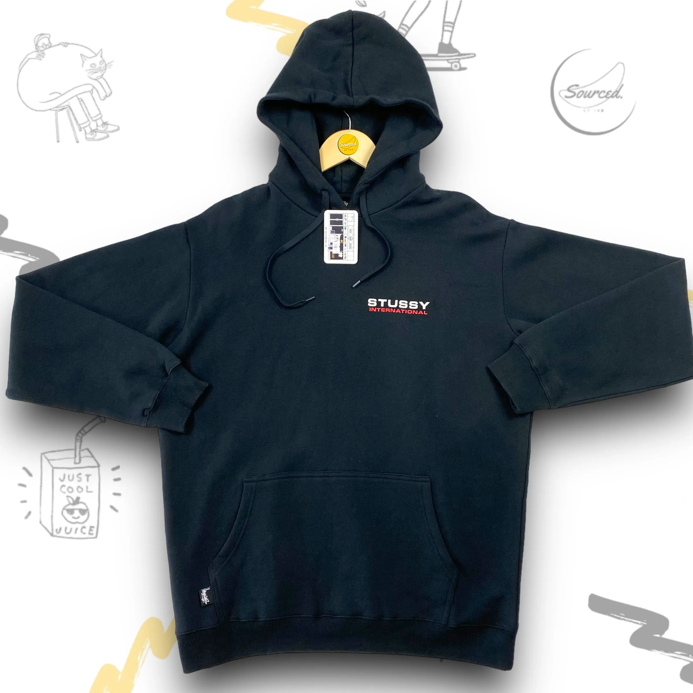 Stussy Black International Hoodie (M)
