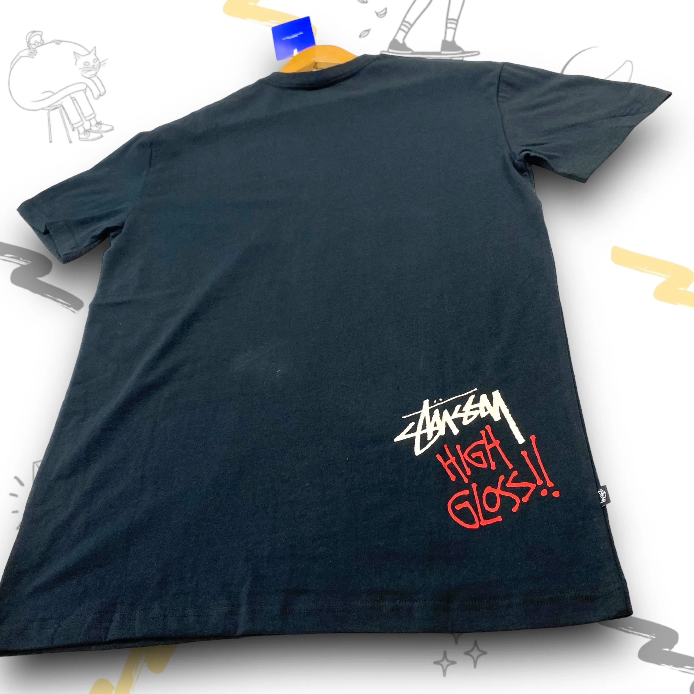 Stussy Black Spray Can T-shirt