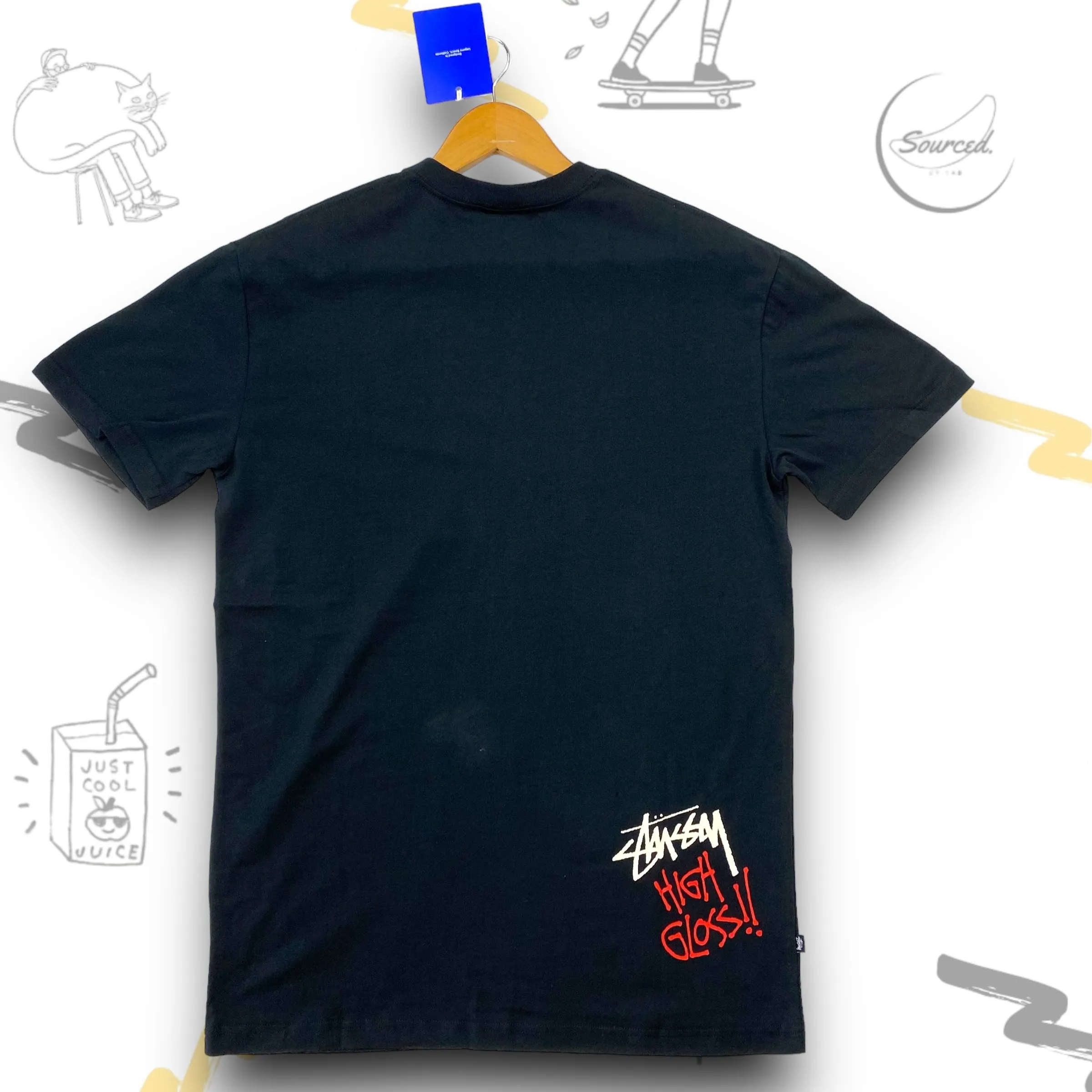 Stussy Black Spray Can T-shirt