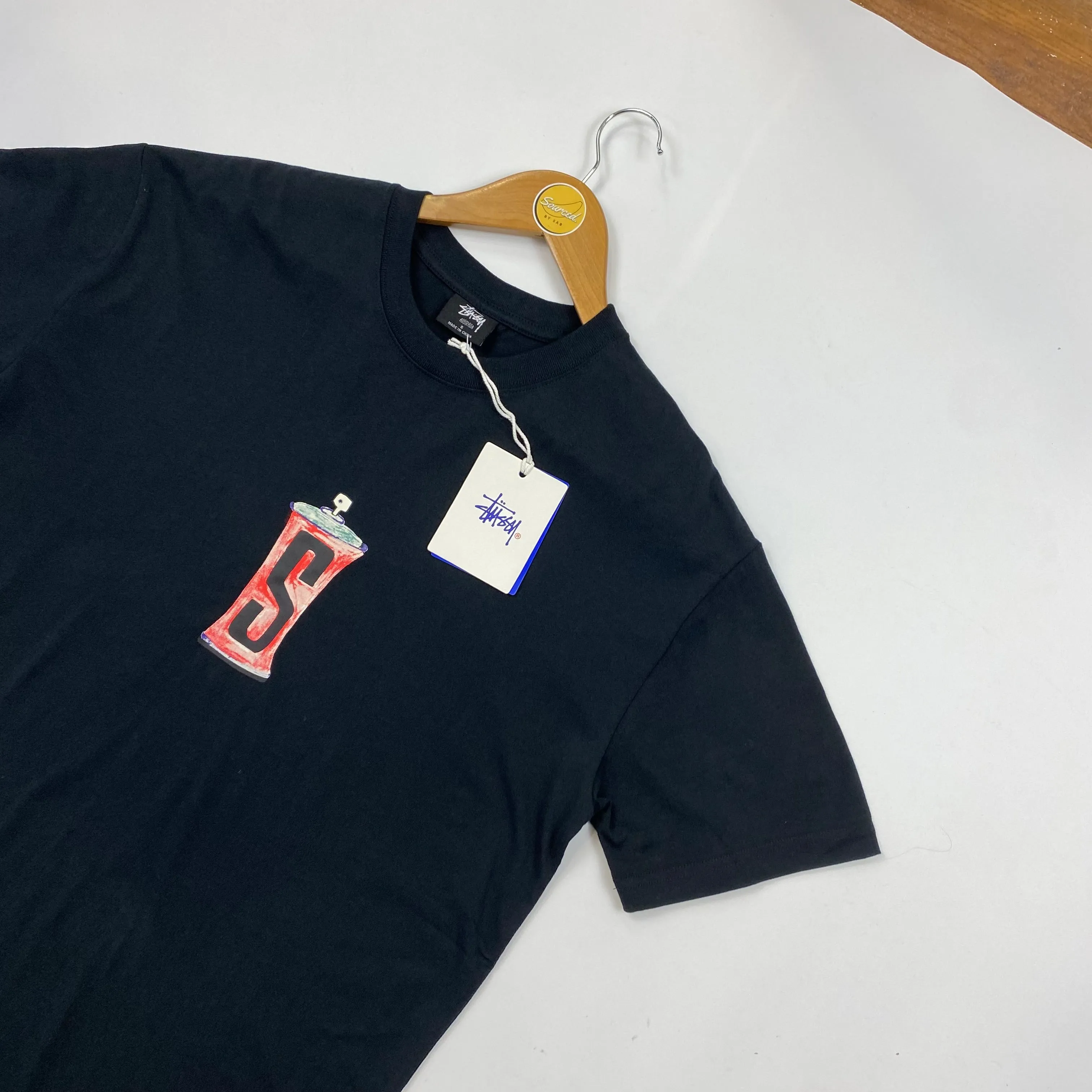 Stussy Black Spray Can T-shirt