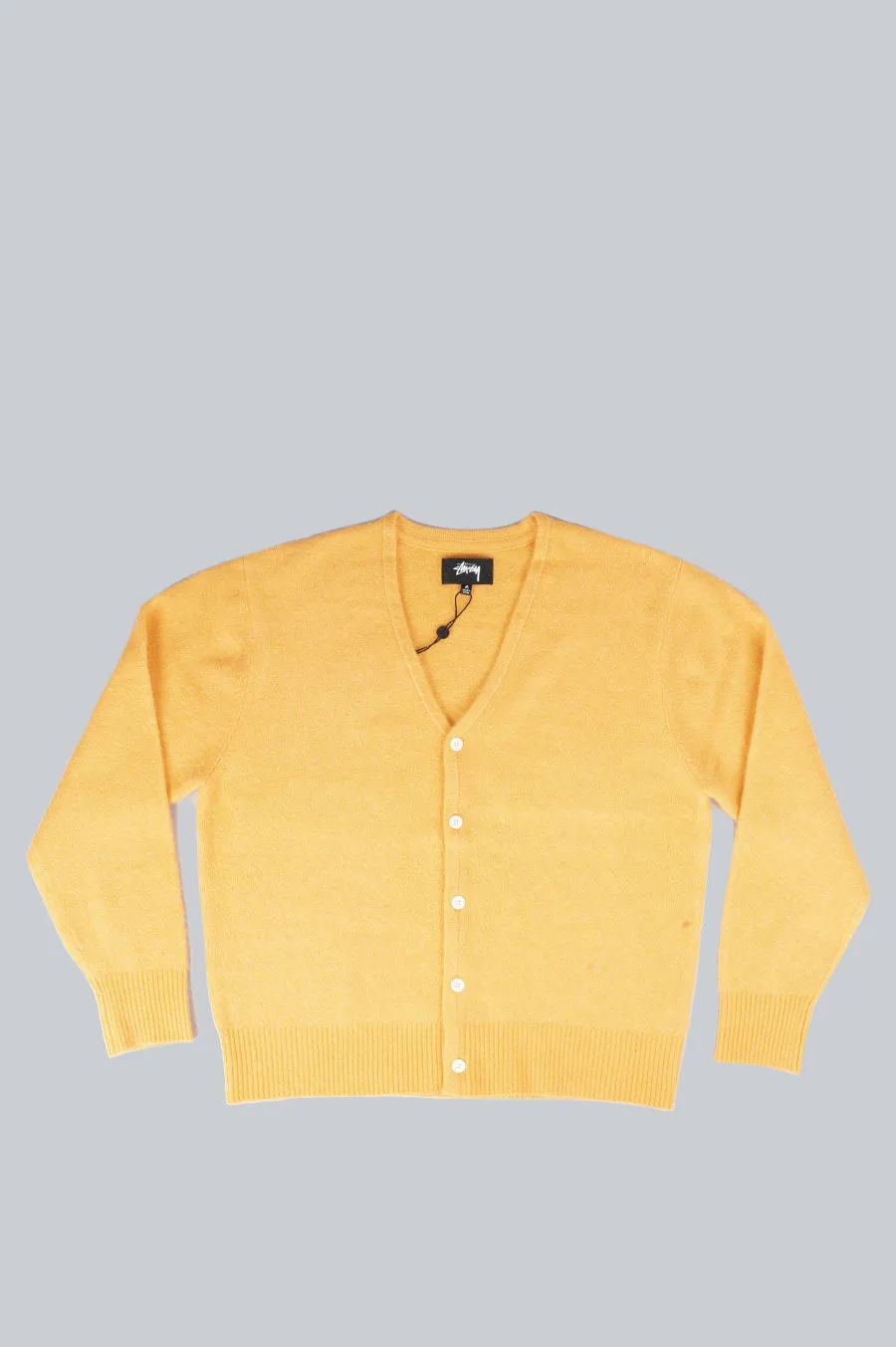 STUSSY BRUSHED CARDIGAN PEACH
