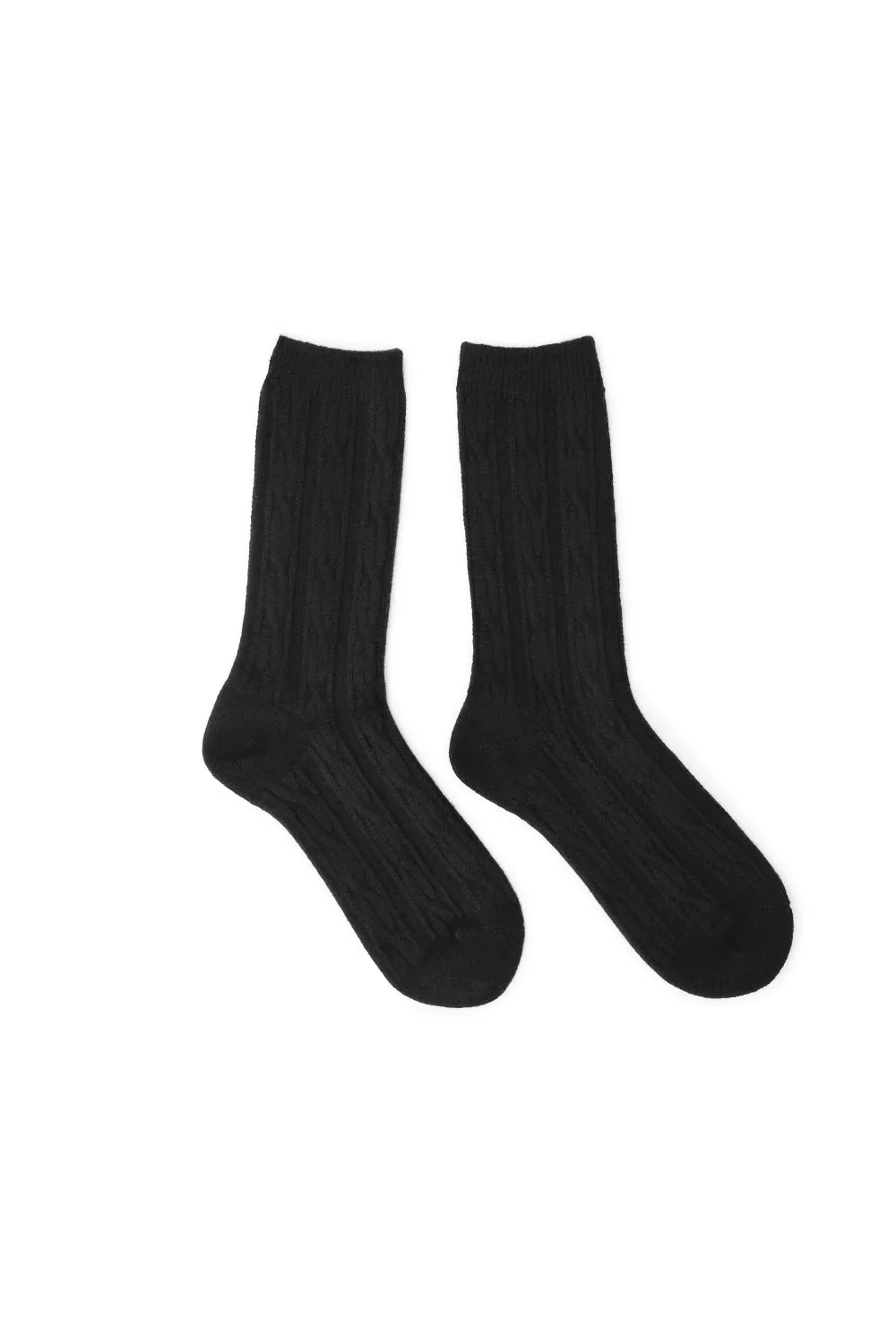 Stussy Cable Knit S Dress Socks 'Black'