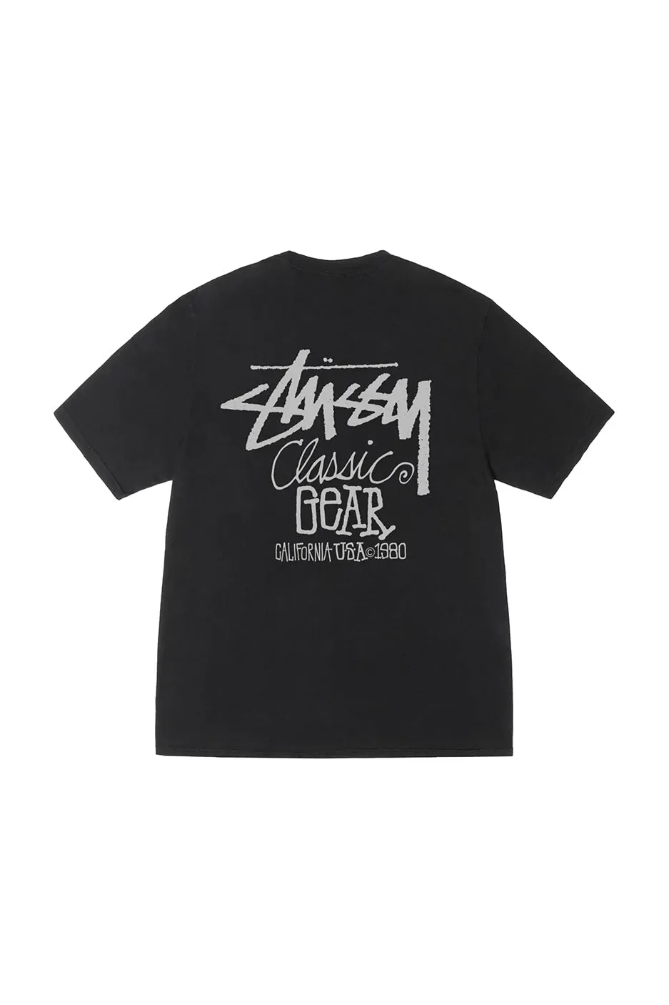 Stussy Classic Gear Pig Dyed Tee 'Black'