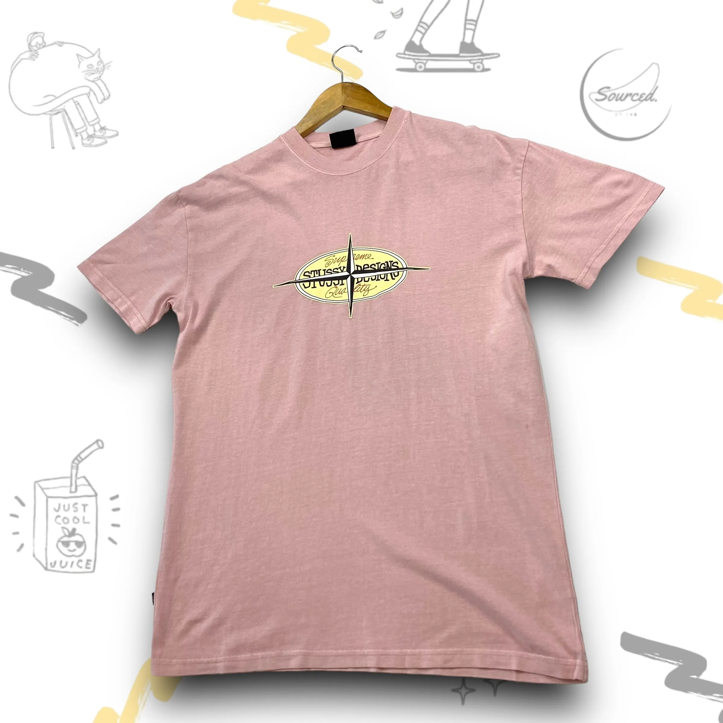 Stussy Designs Pink T-shirt
