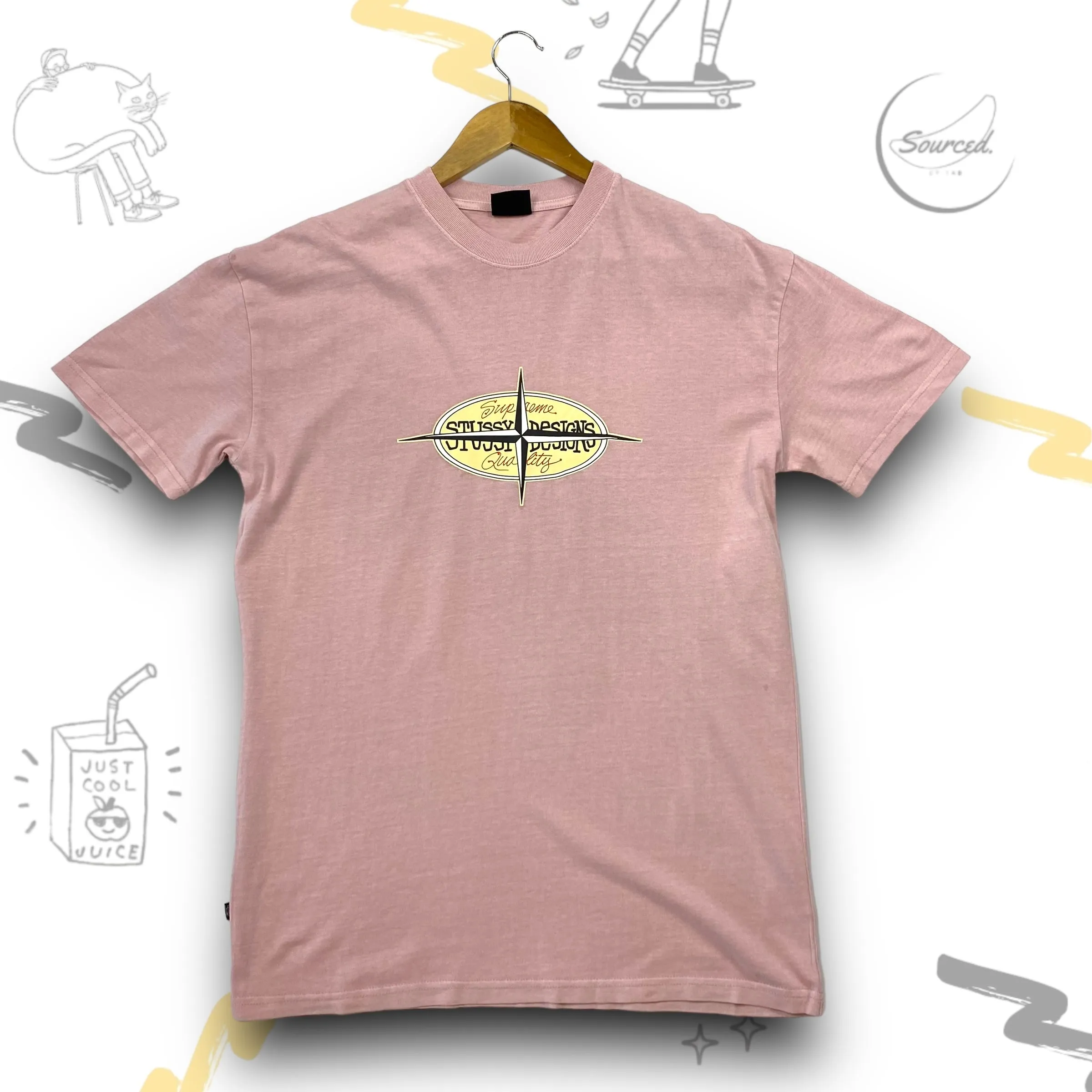 Stussy Designs Pink T-shirt