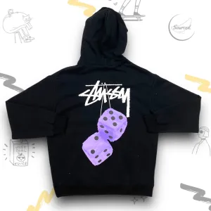 Stussy Dice Purple Graphic Hoodie