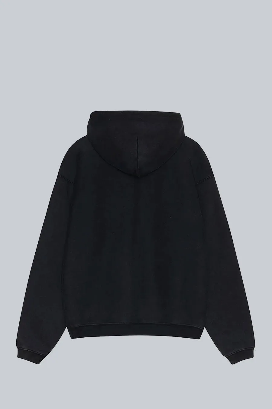 STUSSY GRAPHIC ZIP HOOD WASHED BLACK
