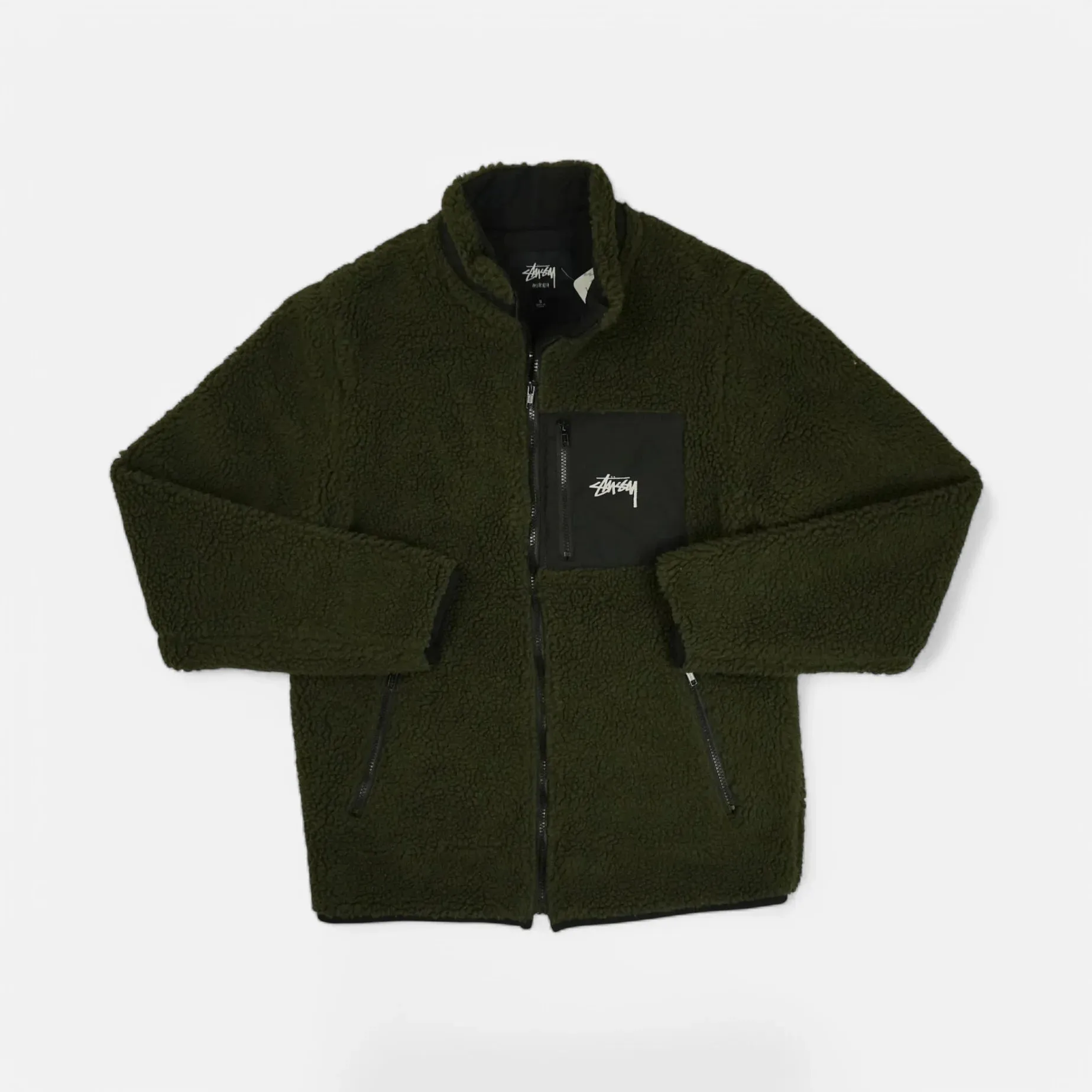 Stussy Green Zip Up Fleece (S)