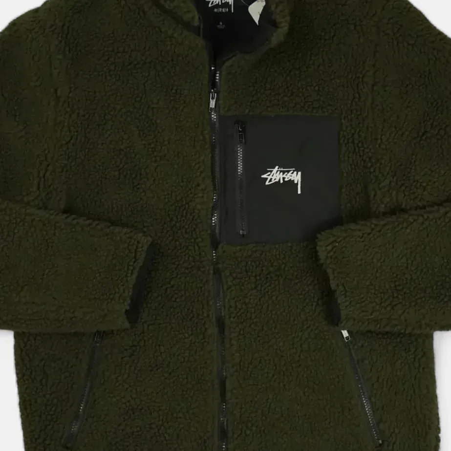 Stussy Green Zip Up Fleece (S)
