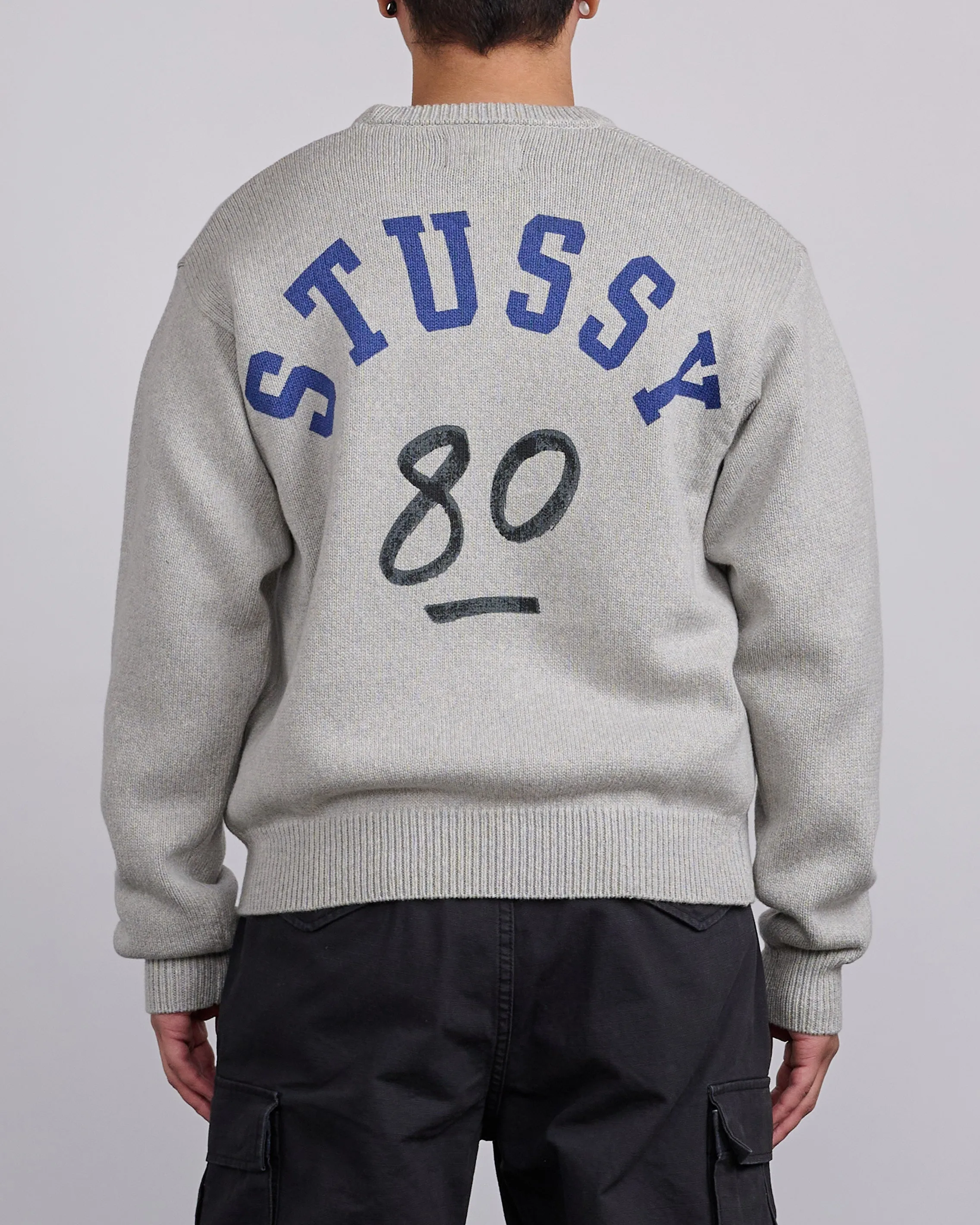 Stussy Handwritten Sweater Heather Grey
