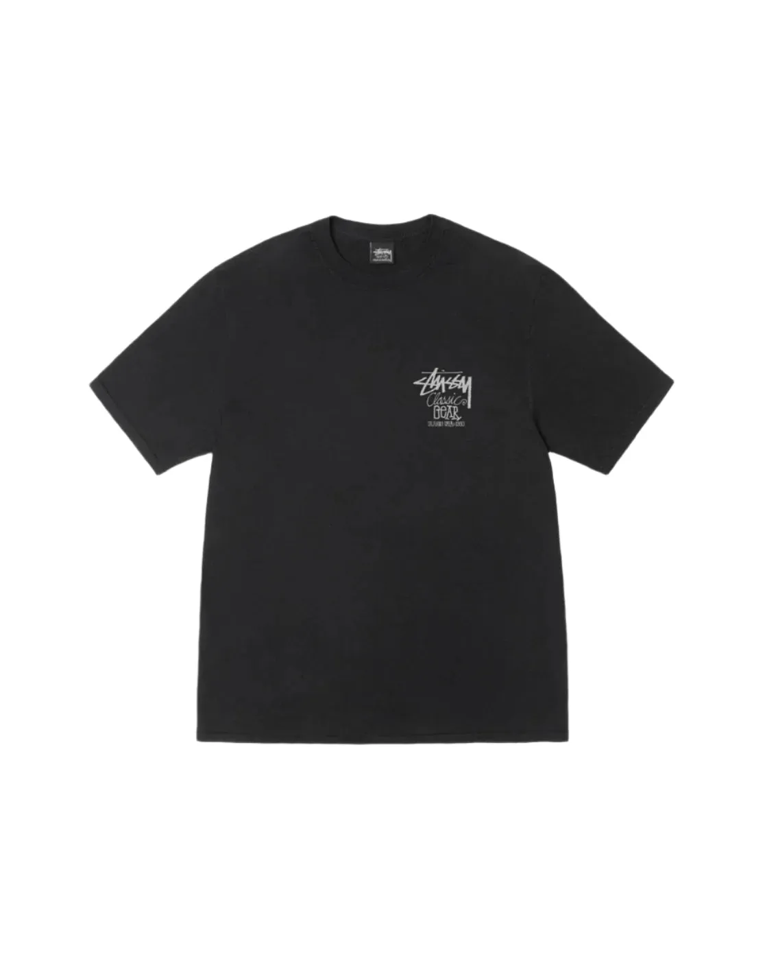 Stussy Men's Classic Gear Pigment Dyed T-Shirt Black