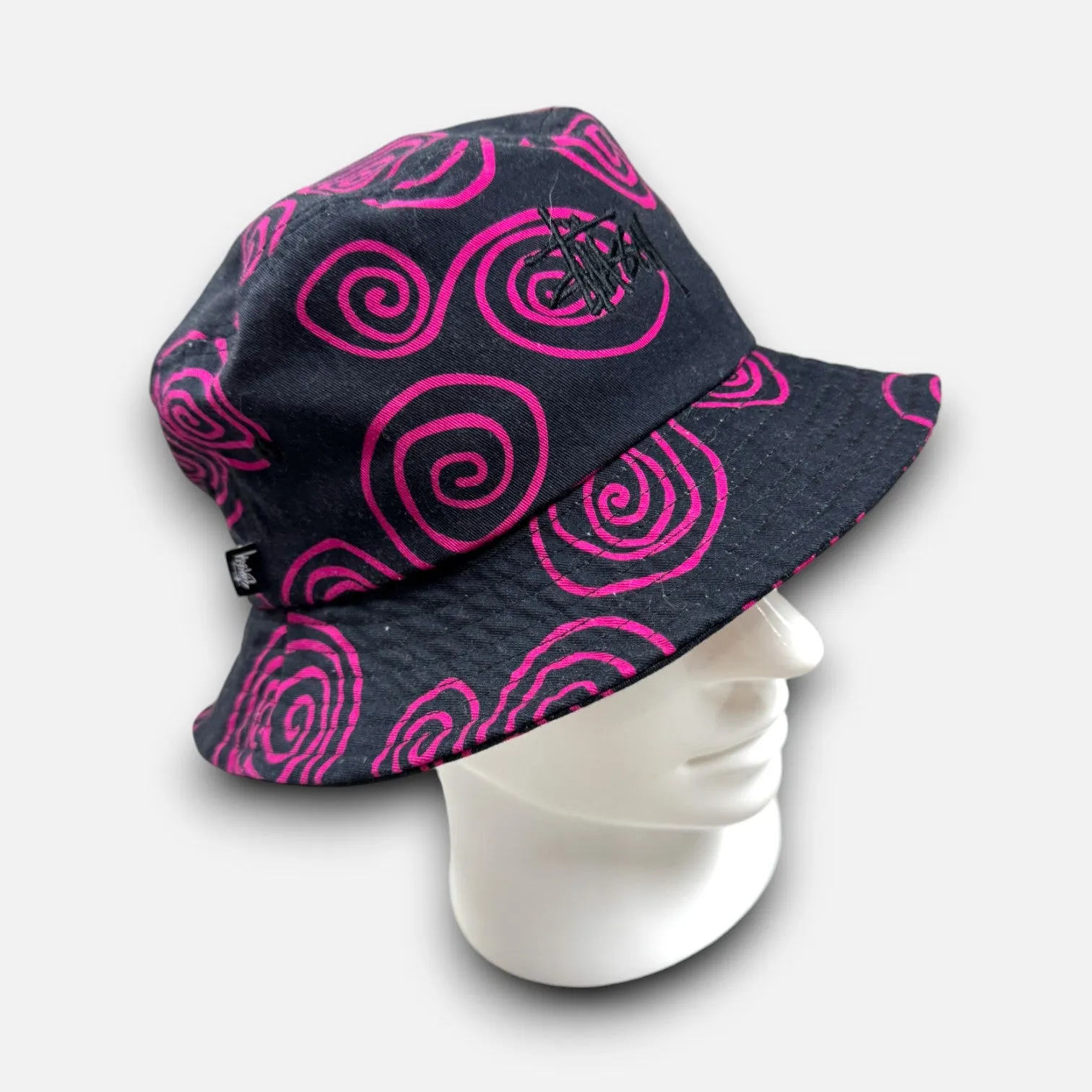 Stussy Purple And Black Bucket Hat