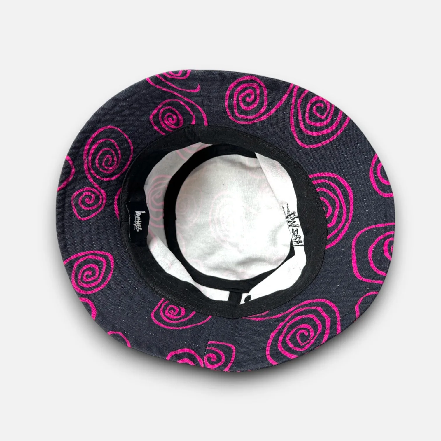 Stussy Purple And Black Bucket Hat