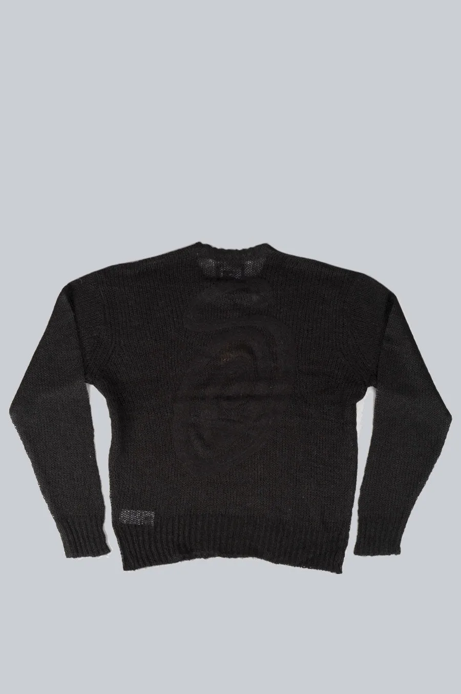 STUSSY S LOOSE KNIT SWEATER BLACK