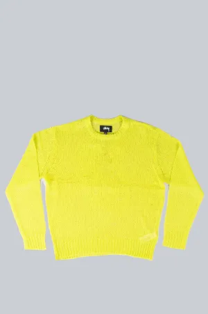 STUSSY S LOOSE KNIT SWEATER LIME