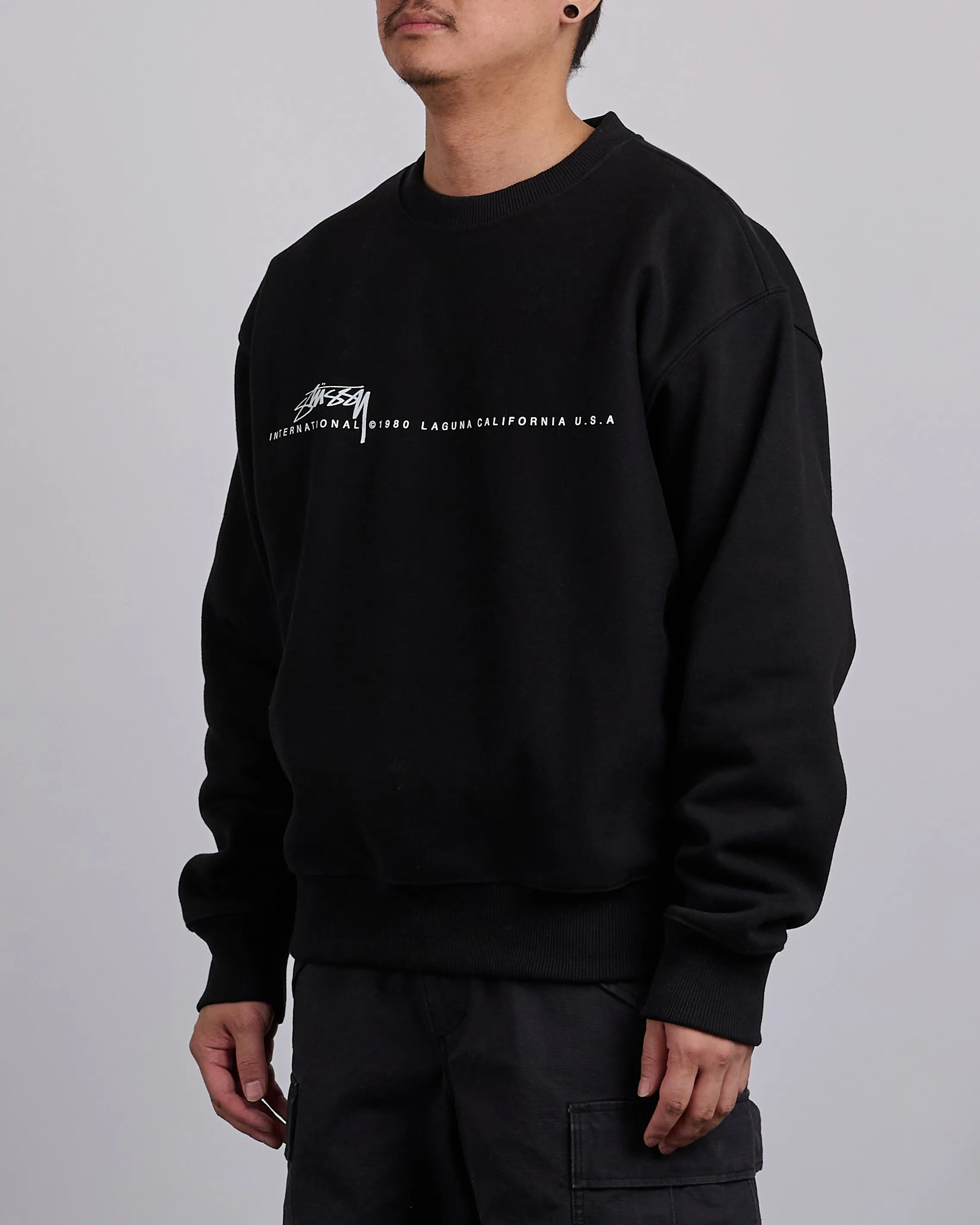 Stussy Smooth 80 Crewneck Black