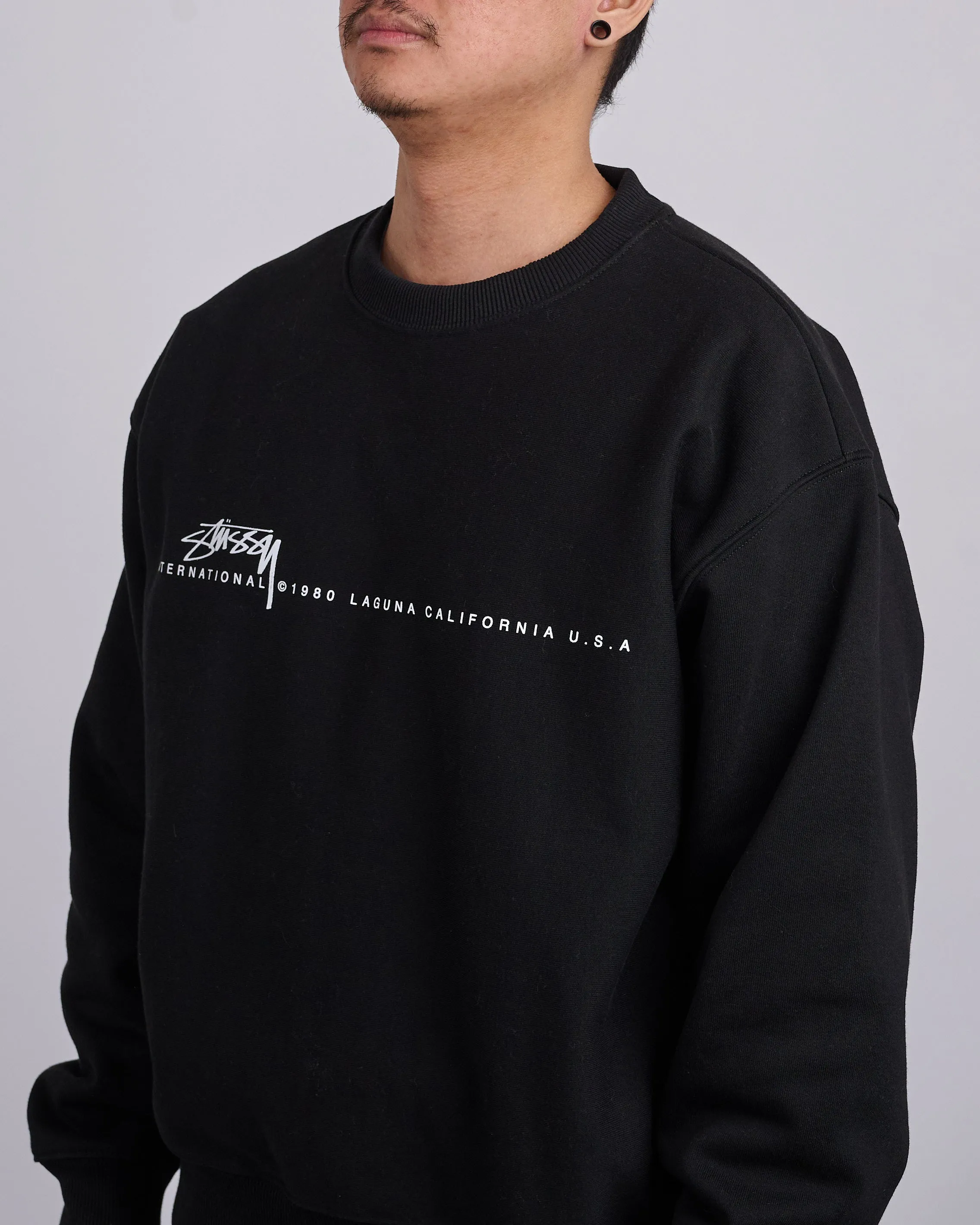 Stussy Smooth 80 Crewneck Black