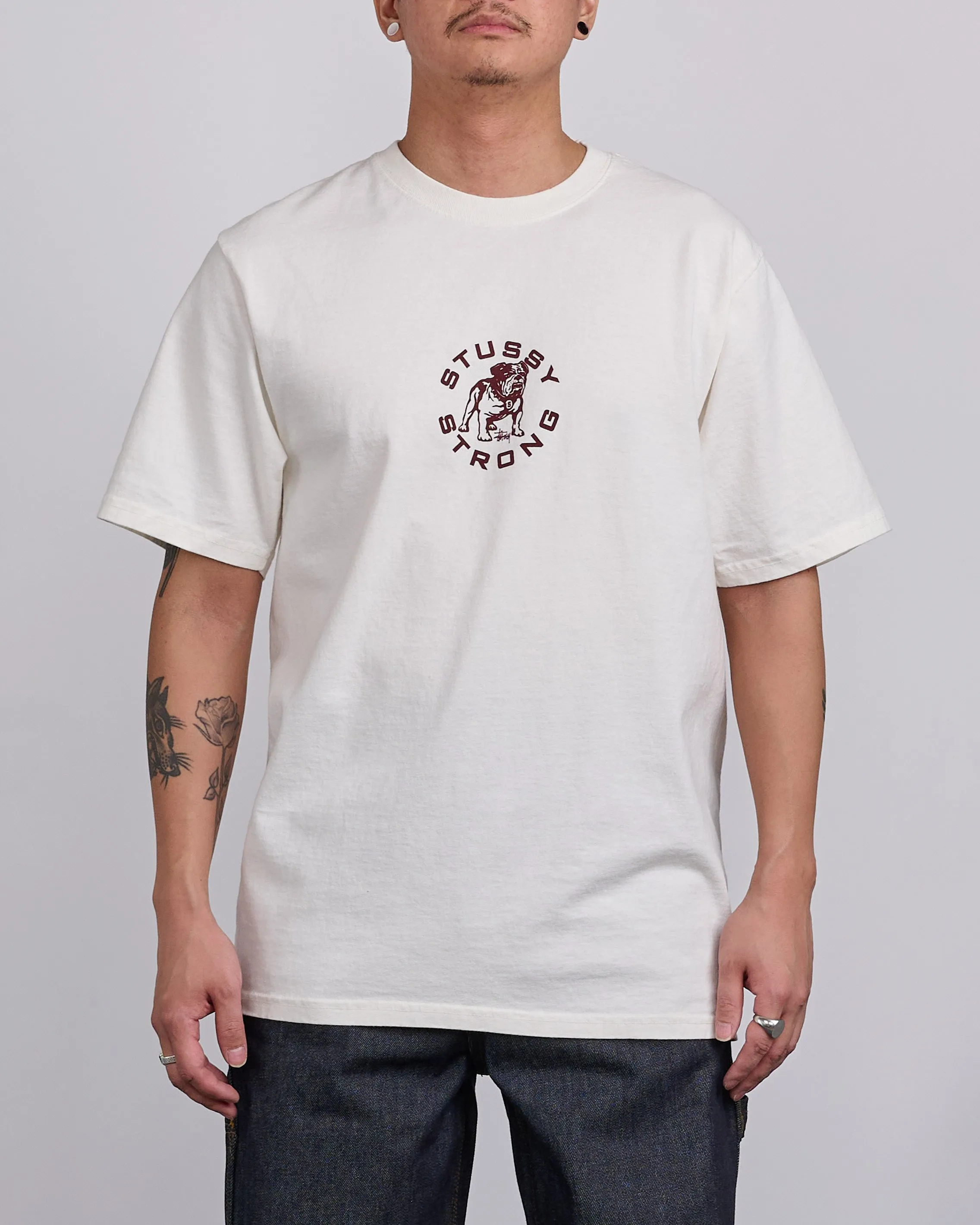 Stussy Strong Mac Pigment Dyed T-Shirt Natural