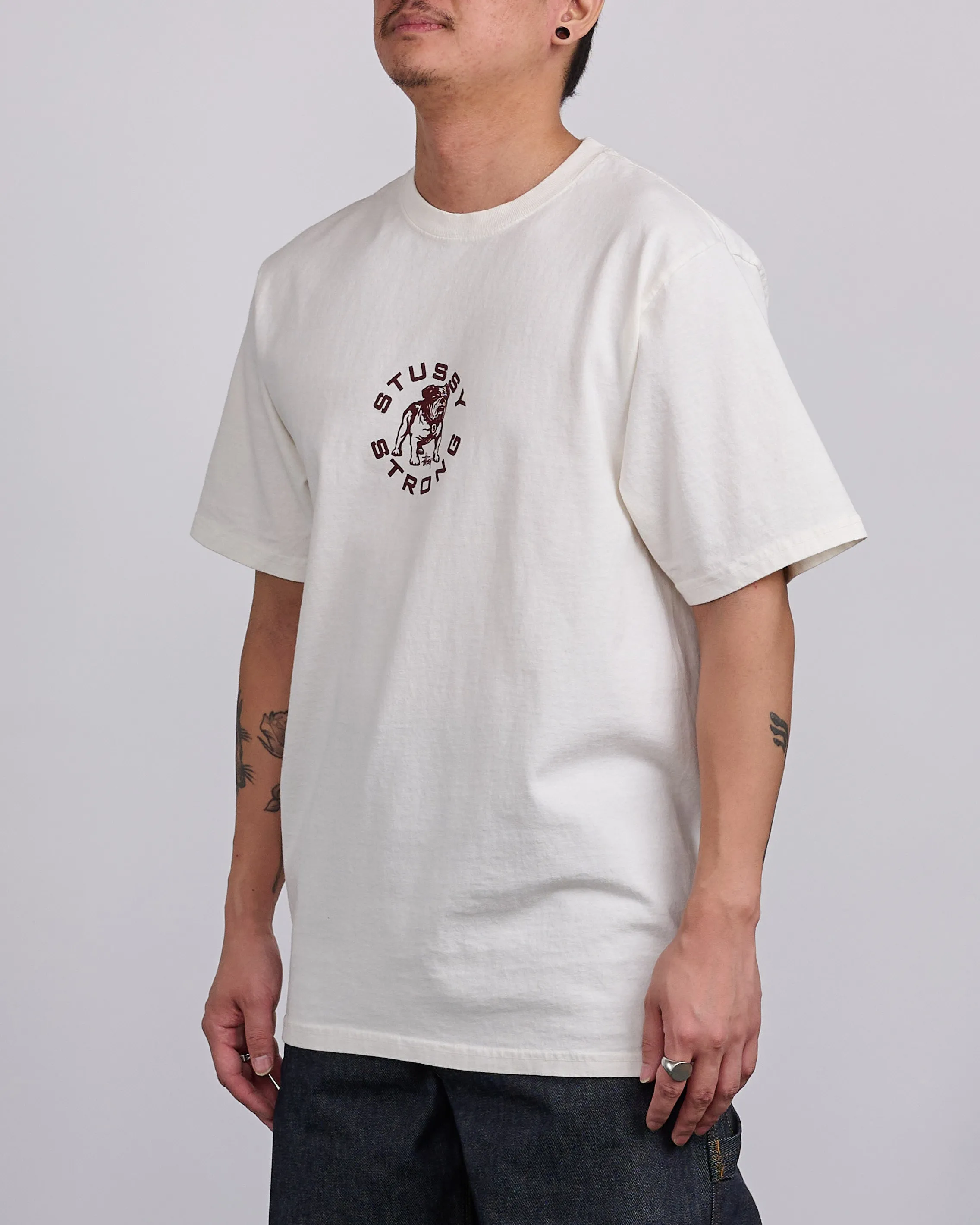 Stussy Strong Mac Pigment Dyed T-Shirt Natural