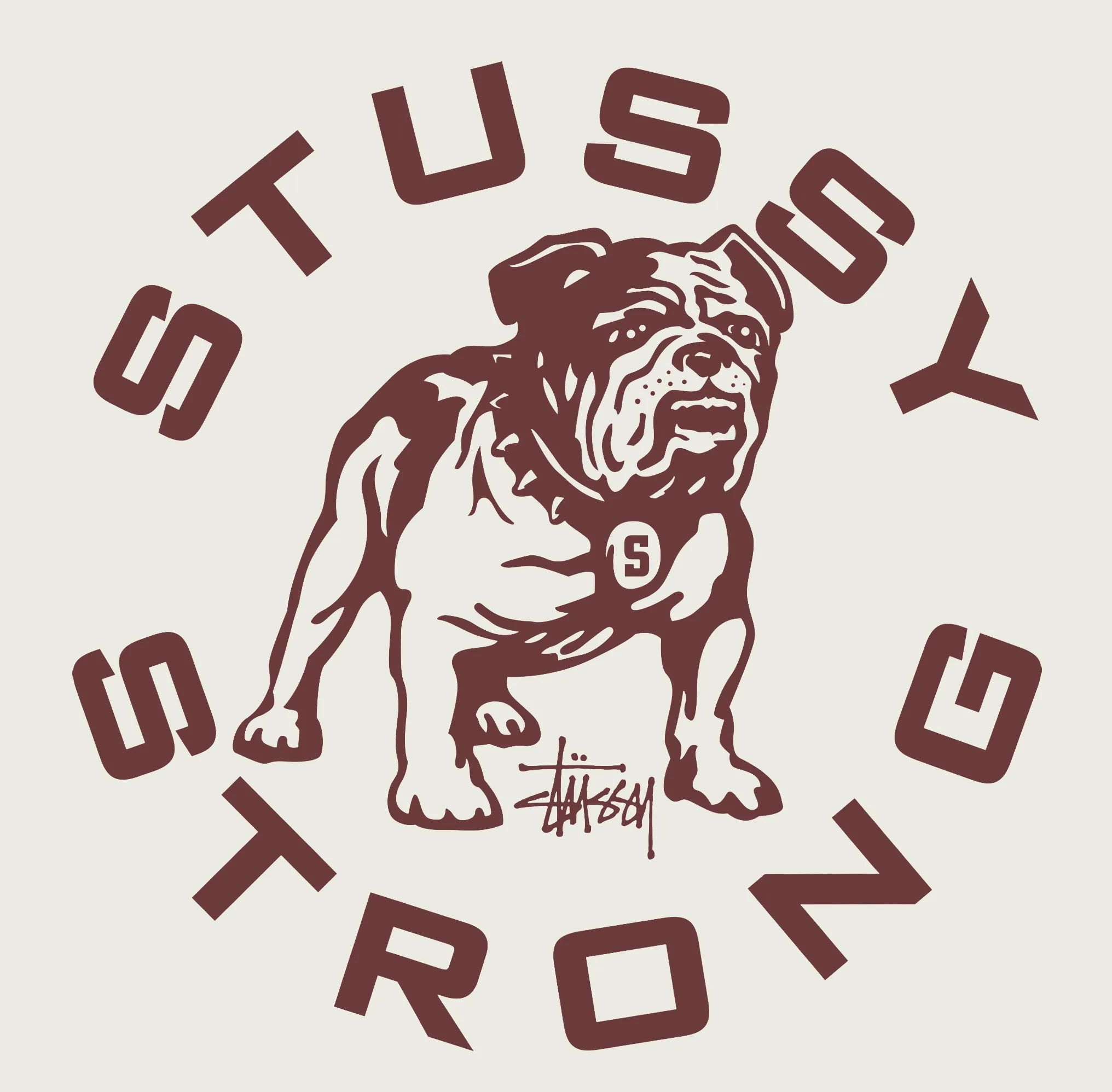 STUSSY STRONG MAC PIGMENT DYED TEE - NATURAL