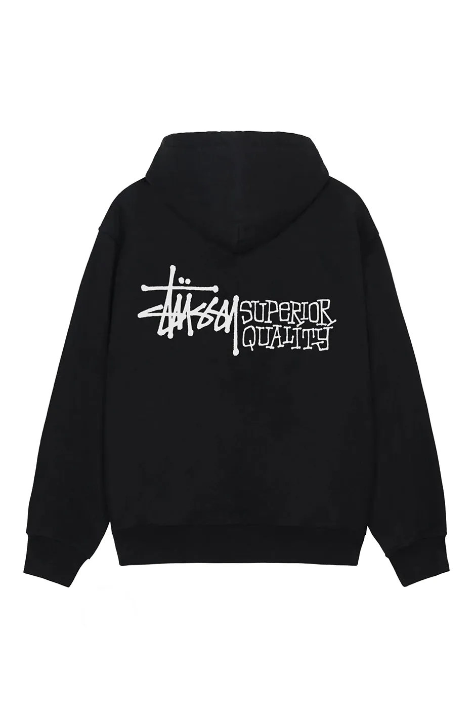 Stussy Superior Quality Zip Hoodie 'Black'