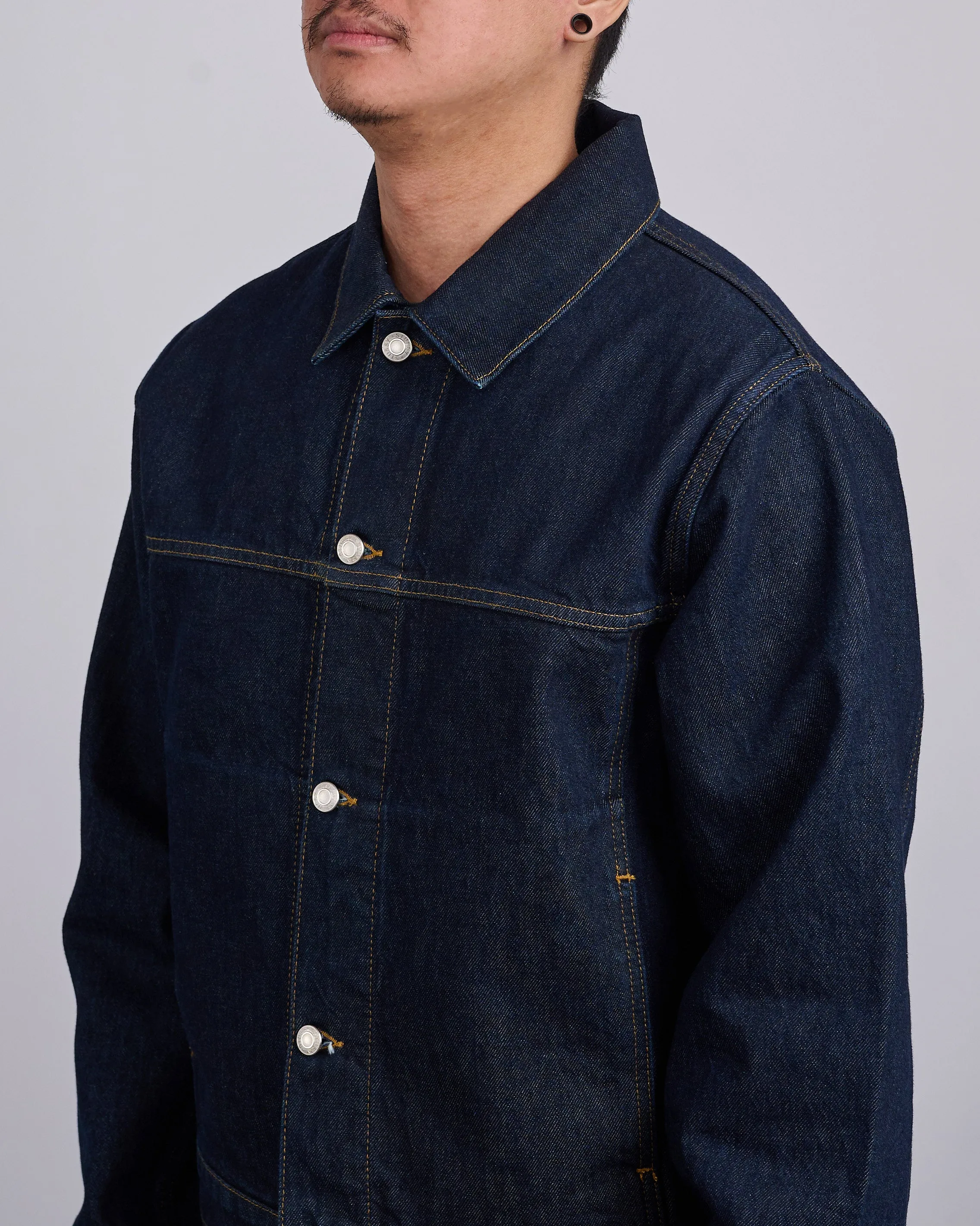 Stussy Trucker Denim Jacket Rinsed Indigo