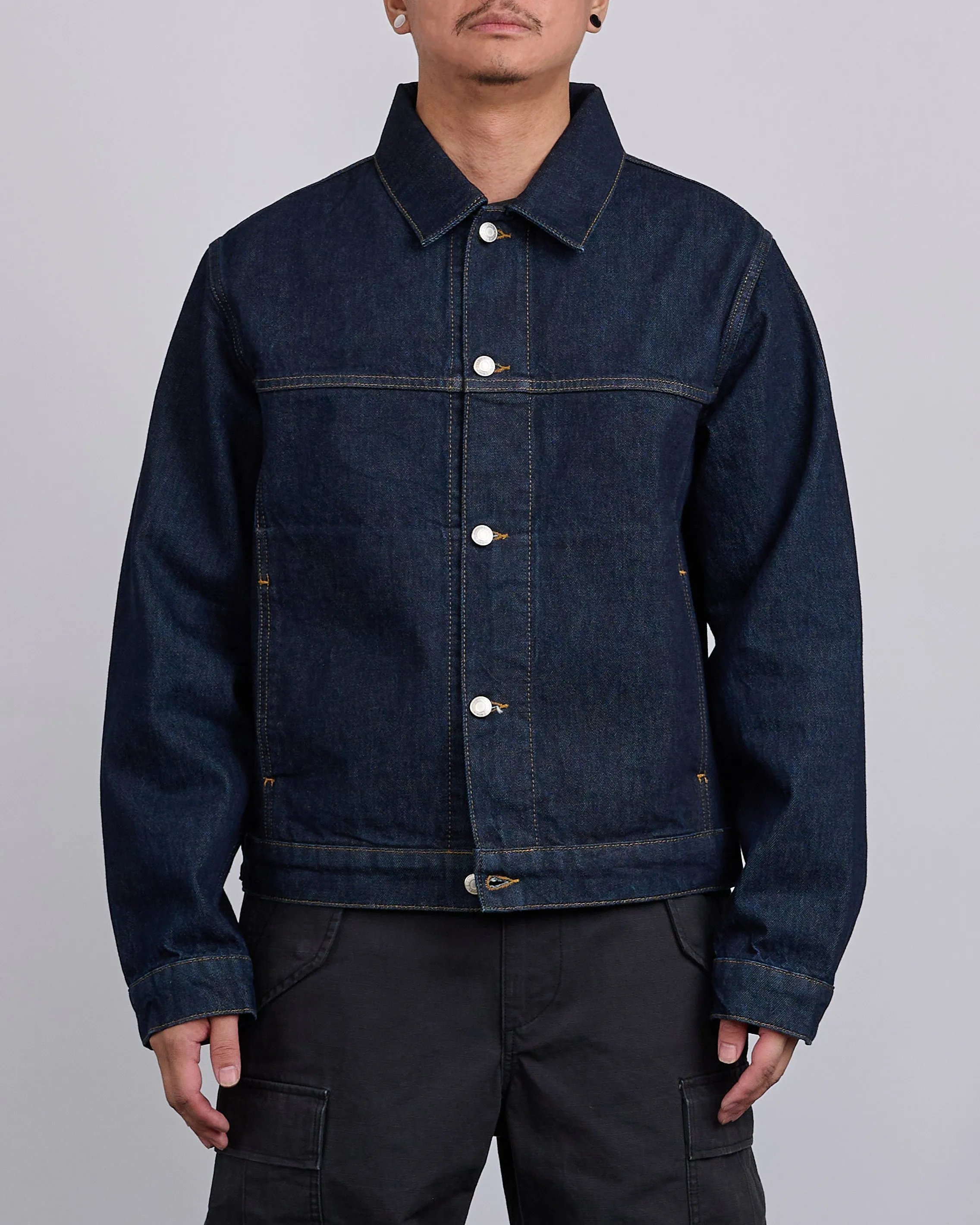 Stussy Trucker Denim Jacket Rinsed Indigo