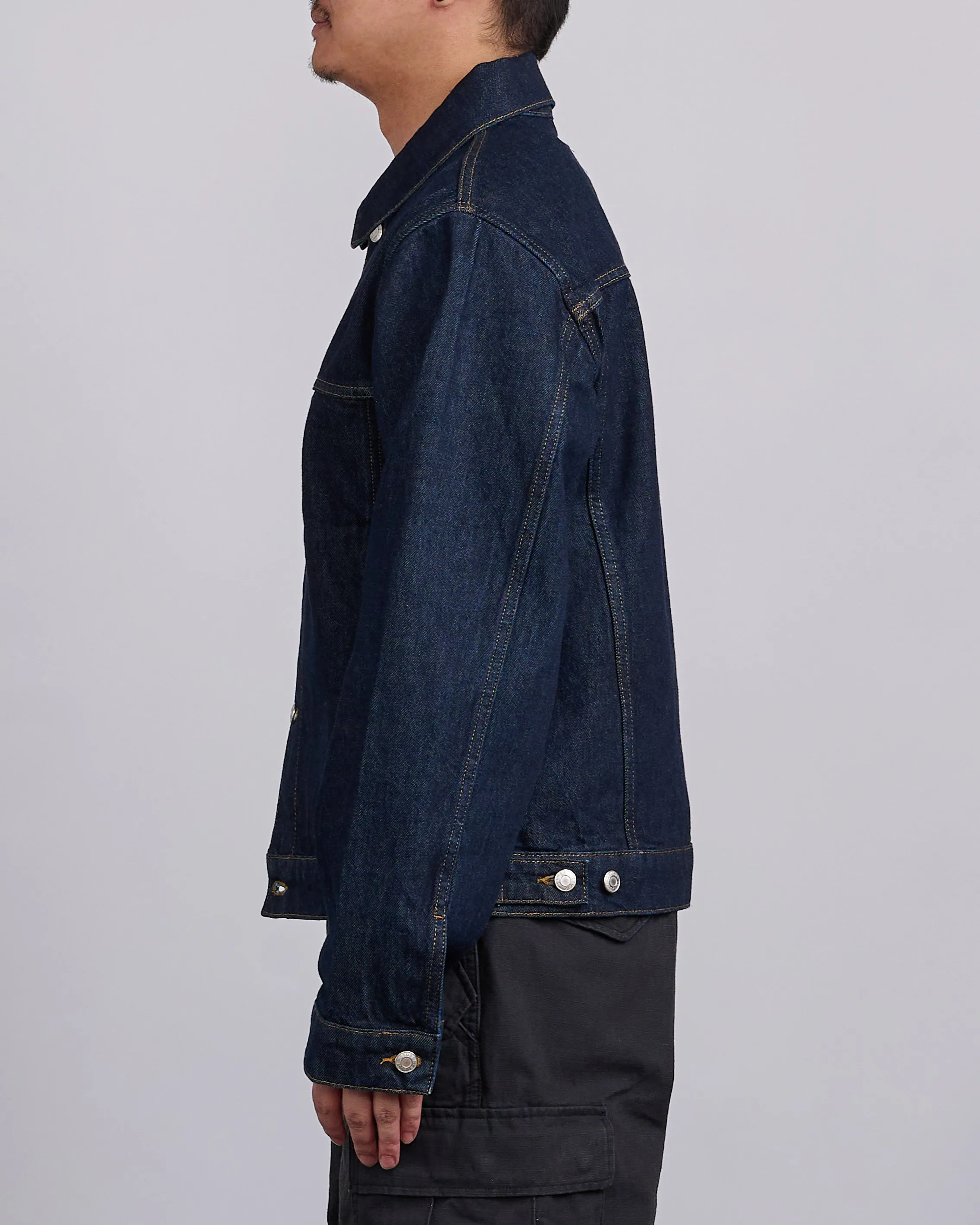 Stussy Trucker Denim Jacket Rinsed Indigo