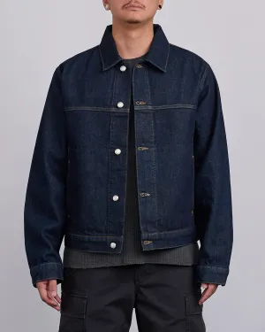 Stussy Trucker Denim Jacket Rinsed Indigo