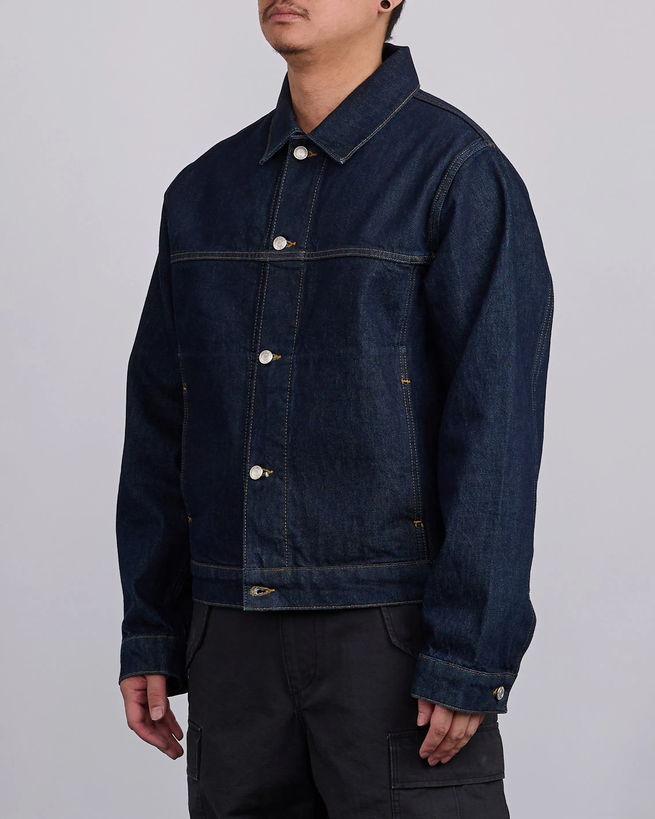 Stussy Trucker Denim Jacket Rinsed Indigo