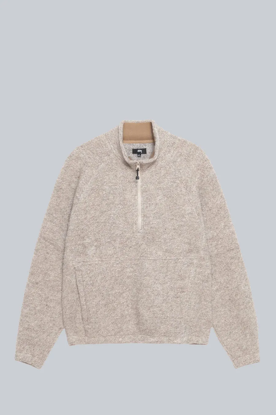 STUSSY WOOL BLEND SHERPA MOCK TAN