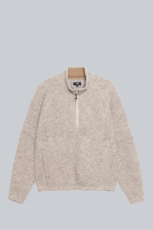 STUSSY WOOL BLEND SHERPA MOCK TAN