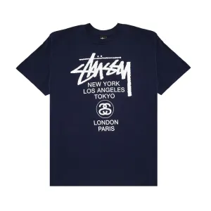 Stussy World Tour T-shirt Navy