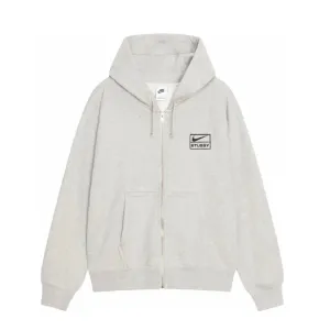 Stussy x Nike Fleece Zip Hoodie Grey Heather