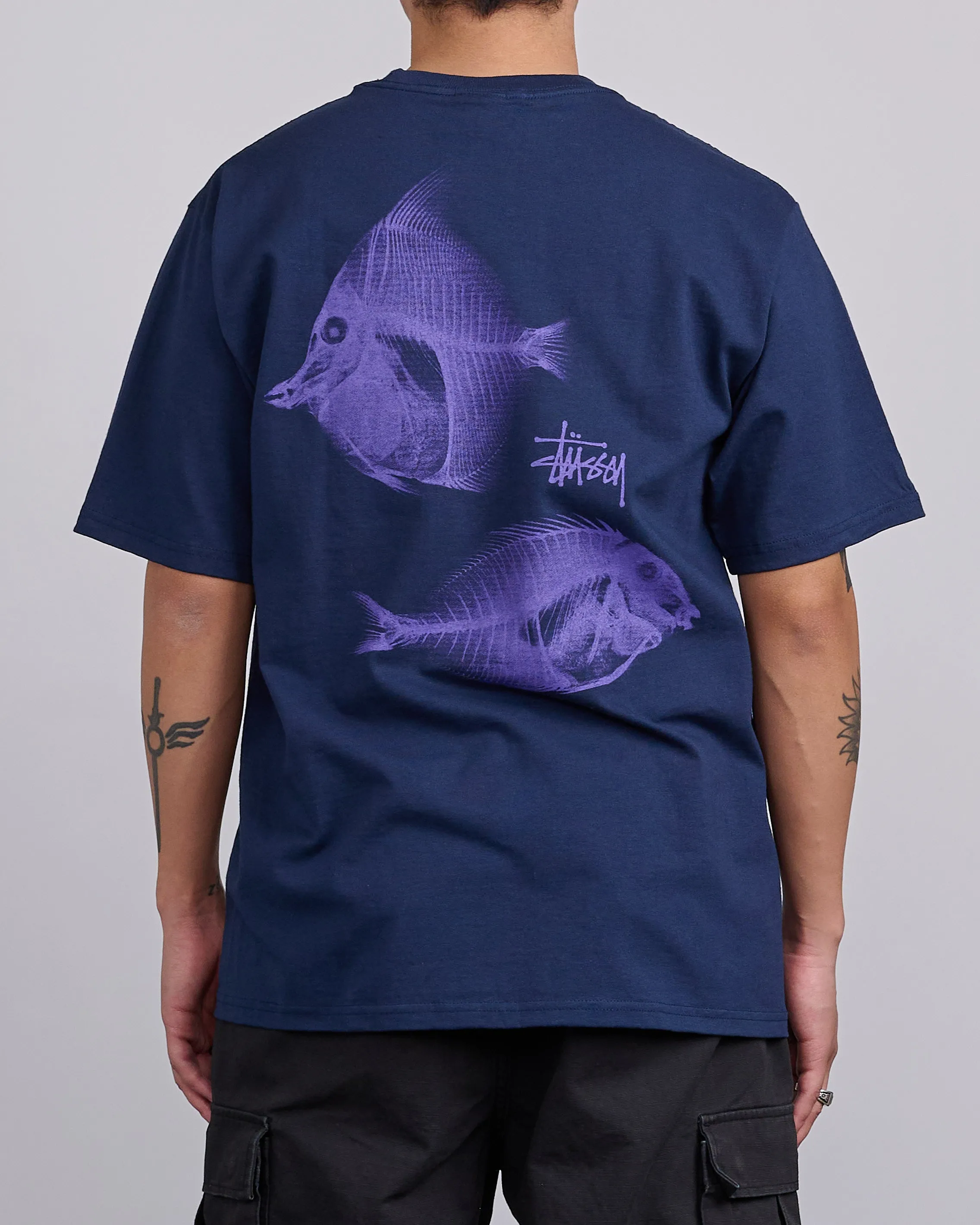 Stussy X-Ray Fishin T-Shirt Navy