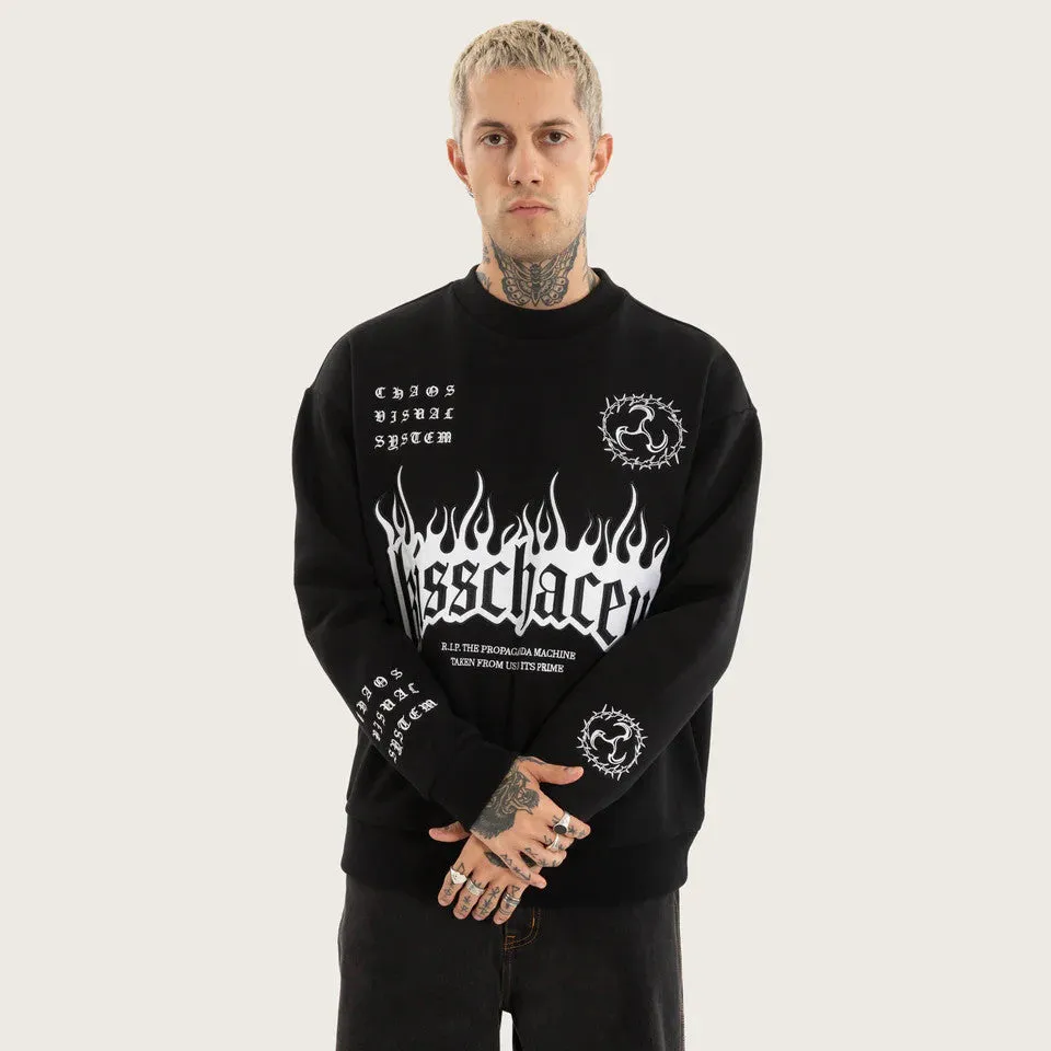 System Relaxed Sweater Jet Black
