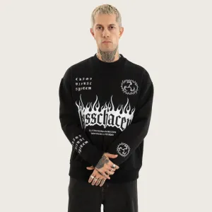 System Relaxed Sweater Jet Black