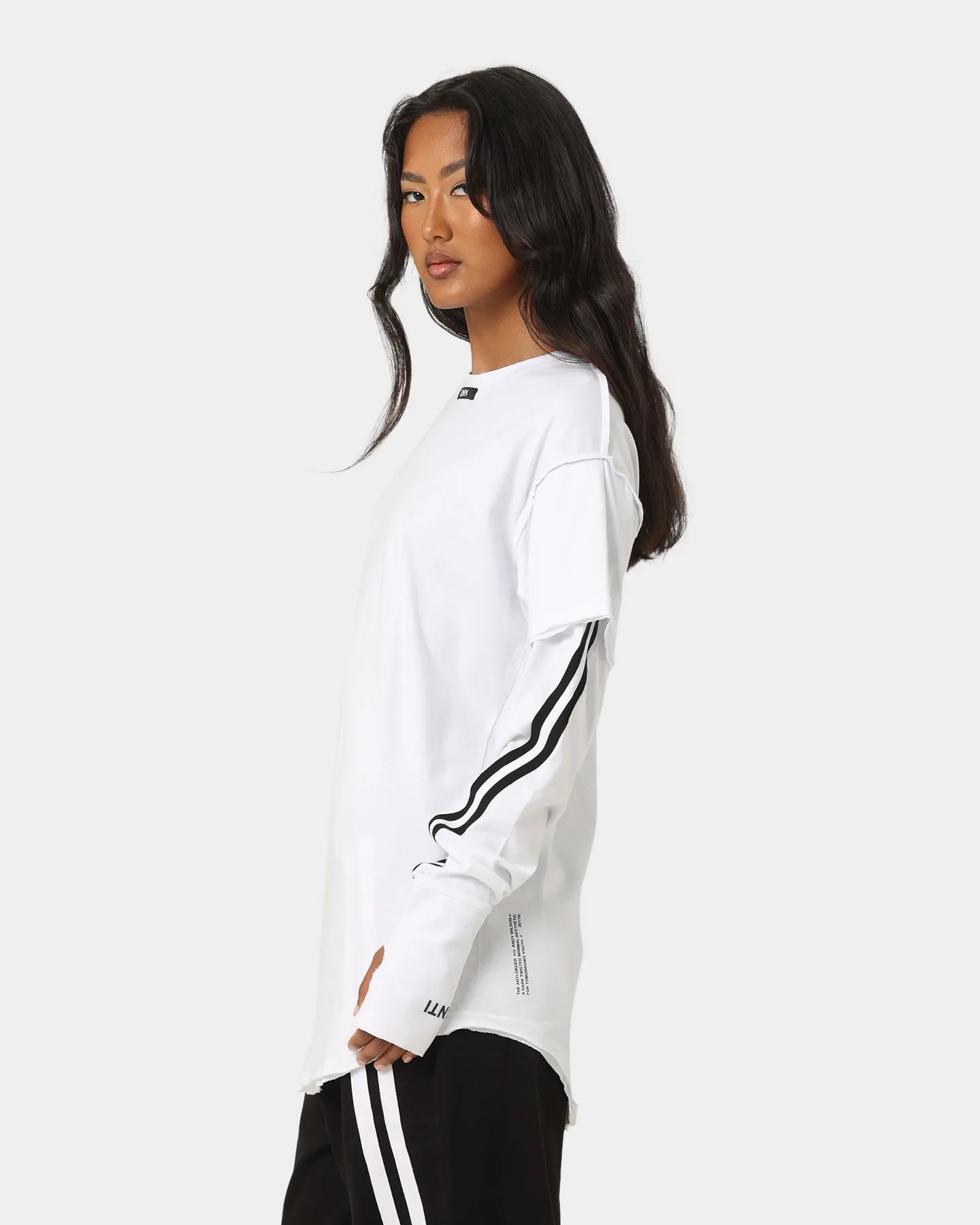 The Anti Order Anti Sport Layered Long Sleeve T-Shirt White/Black