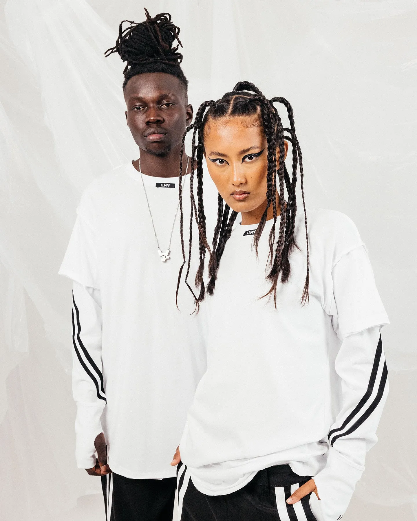 The Anti Order Anti Sport Layered Long Sleeve T-Shirt White/Black